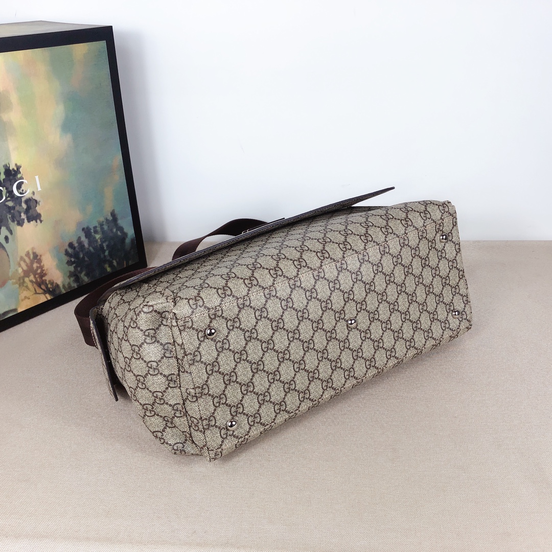 Replica Gucci Gg Plus Diaper Bag Black/Grey 211131