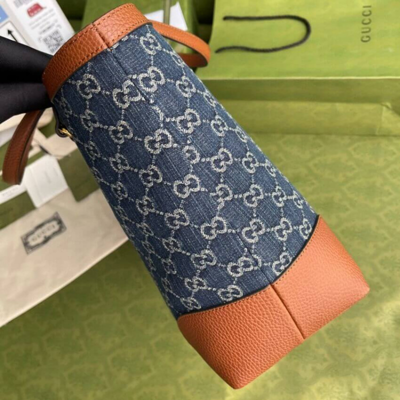 Replica Gucci Denim Ophidia Gg Medium Tote 631685