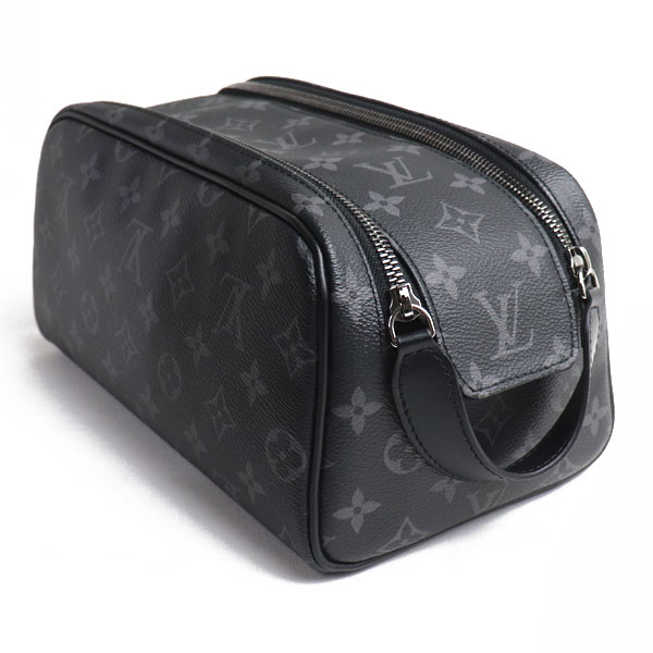 Replica Louis Vuitton Monogram Eclipse Canvas Dopp Kit Black M46354
