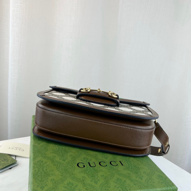 Replica Gucci Horsebit 1955 Shoulder Bag With Geometric Print 602204