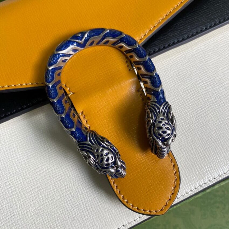 Replica Gucci Dionysus Small Shoulder Bag 400249 Orange White Leather