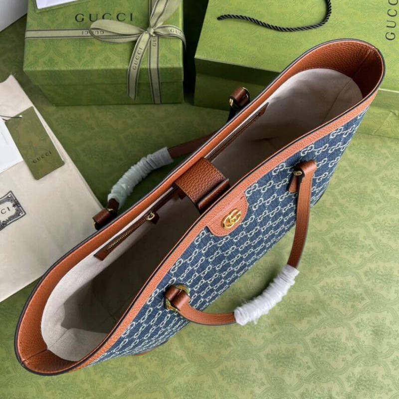 Replica Gucci Denim Ophidia Gg Medium Tote 631685