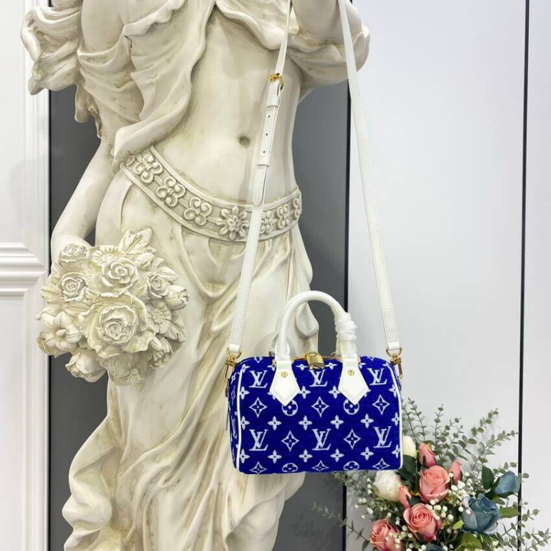 Replica Louis Vuitton Monogram Jacquard Velvet Speedy Bandouliere 20 M20751