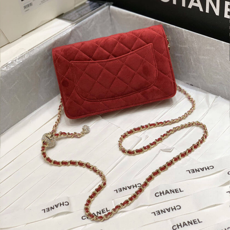 Replica Chanel Woc With Cc Details On Strap Ap1450 In Velvet
