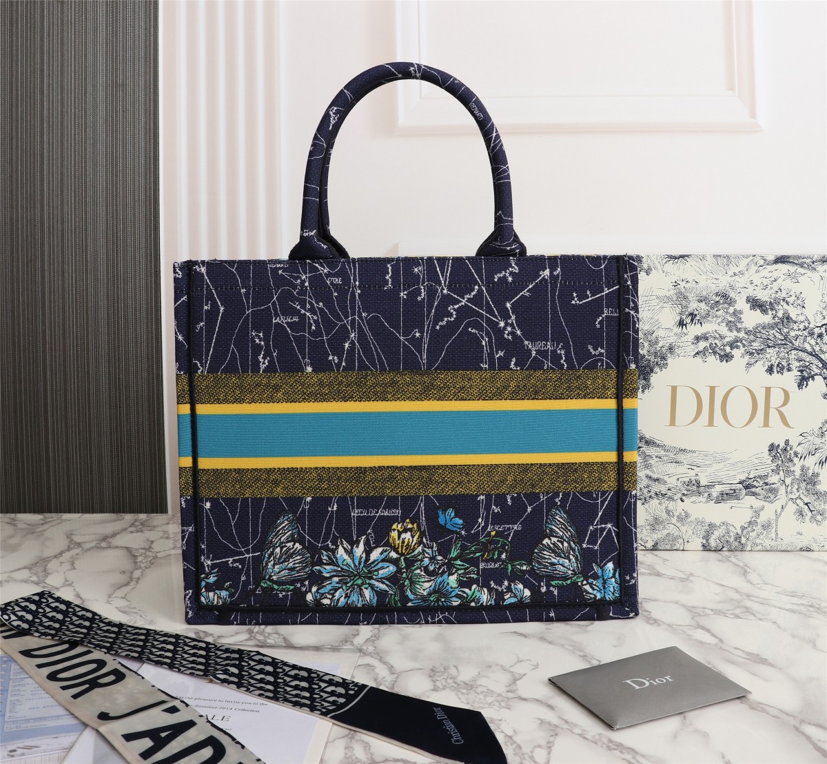 Replica Dior Blue Medium/Large Dior Book Tote- 36/42Cm
