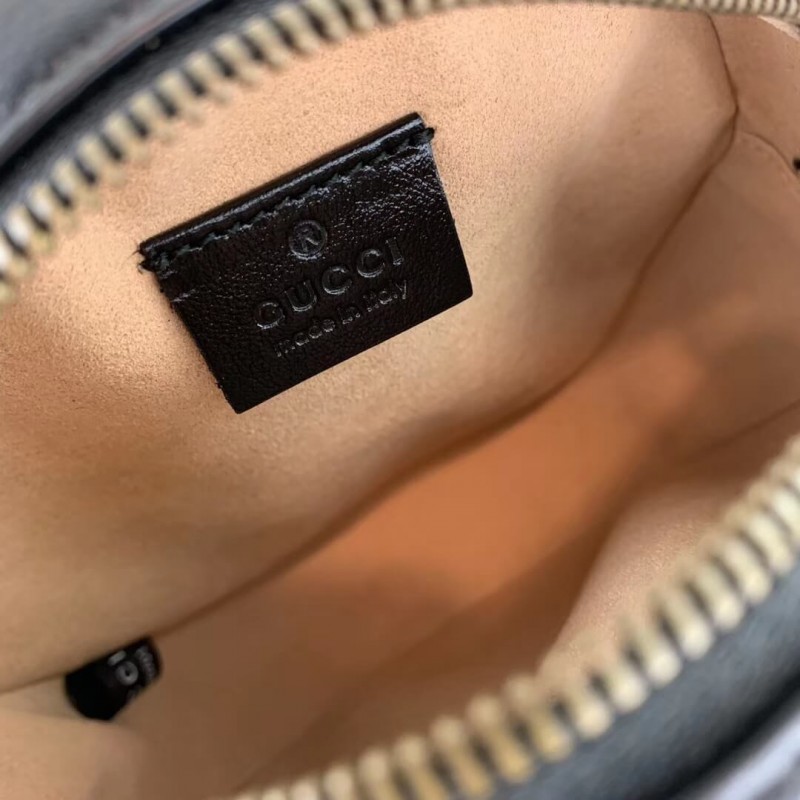 Replica Gucci Gg Marmont Mini Round Shoulder Bag 550154 Black