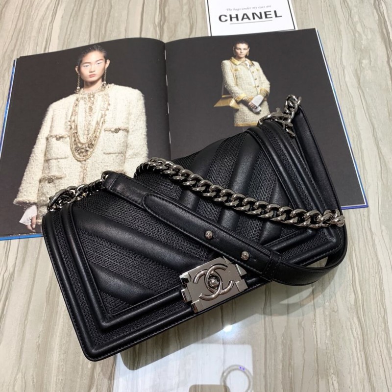 Replica Chanel Calfskin Boy Chanel Handbag A67086