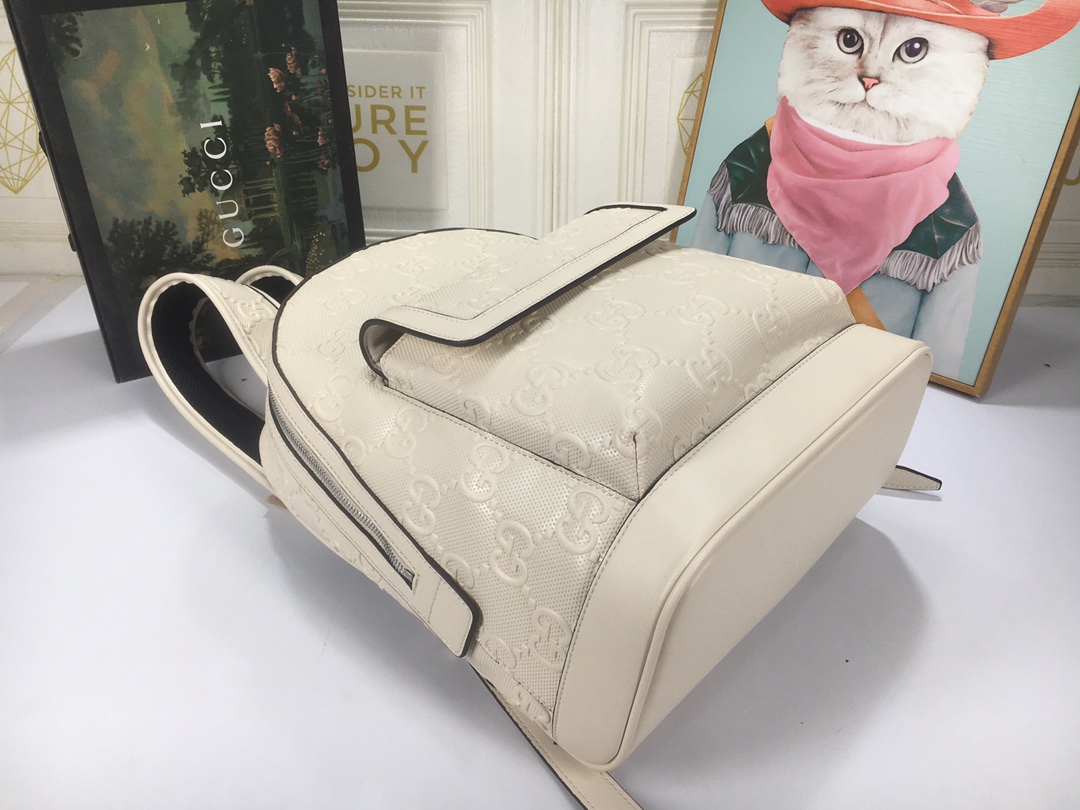 Replica Gucci Double G Embossed Backpack