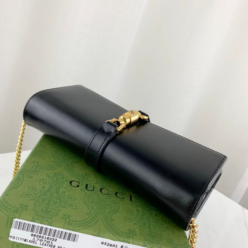 Replica Gucci Jackie 1961 Calfskin Chain Wallet 652681
