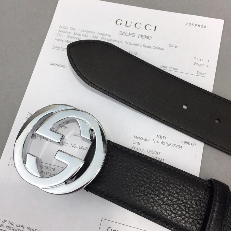 Replica Gucci Belt B2-Silver Buckle 40Mm