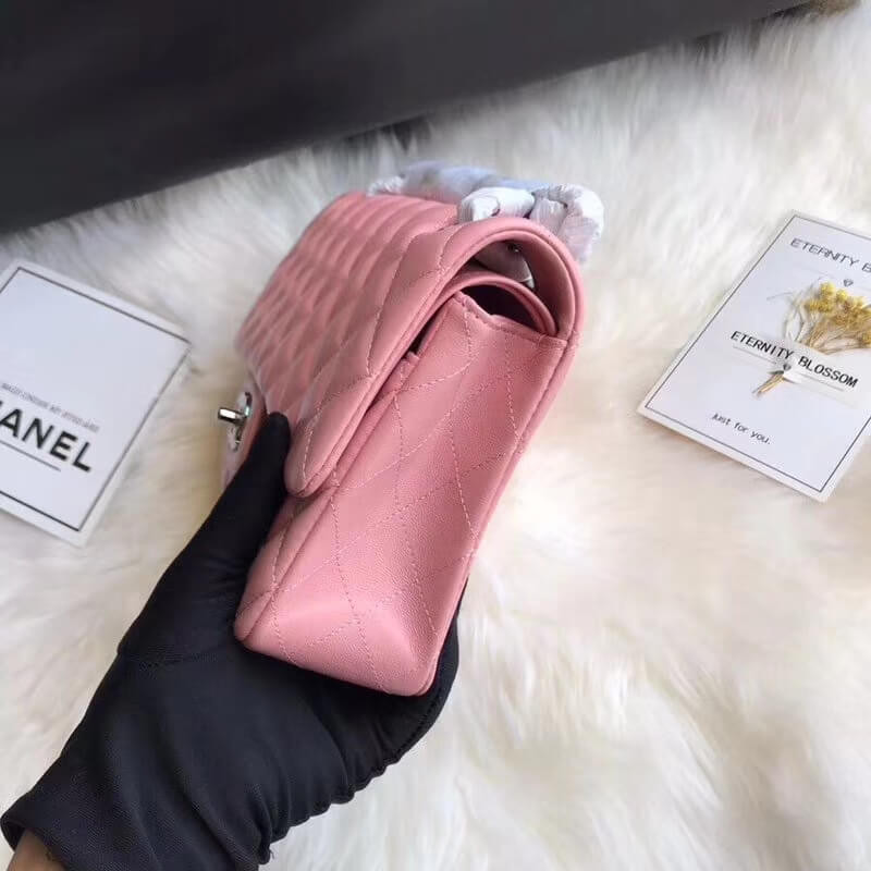 Replica Chanel 1112 Pink Medium Size 2.55 Lambskin Leather Flap Bag