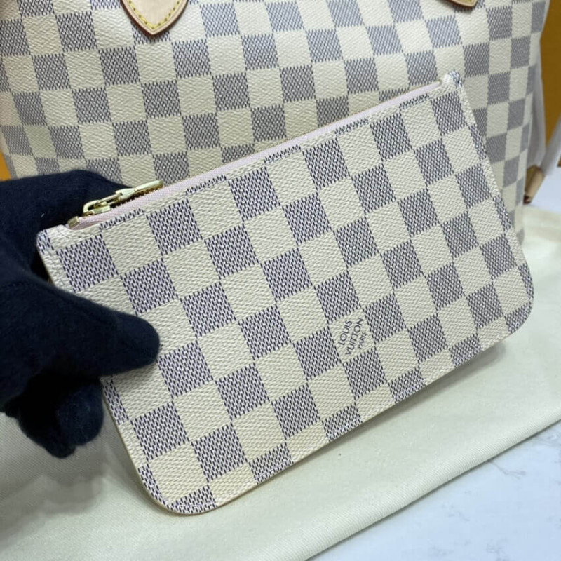 Replica Louis Vuitton Damier Azur Neverfull Pm N41362 Pink