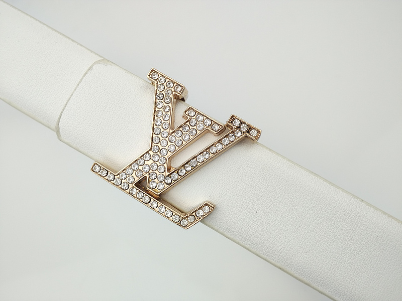 Replica Louis Vuitton Belt L190-75 25Mm White
