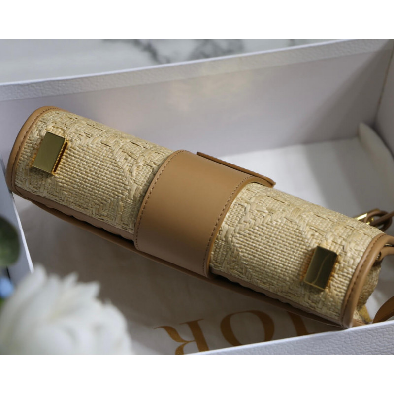 Replica Christian Dior 30 Montaigne Bag Natural Cannage Raffia M9203