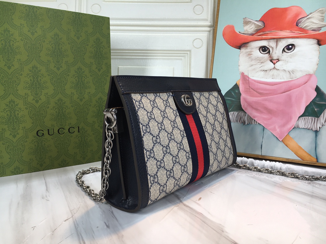 Replica Gucci Ophidia Small Shoulder Bag Beige/Black