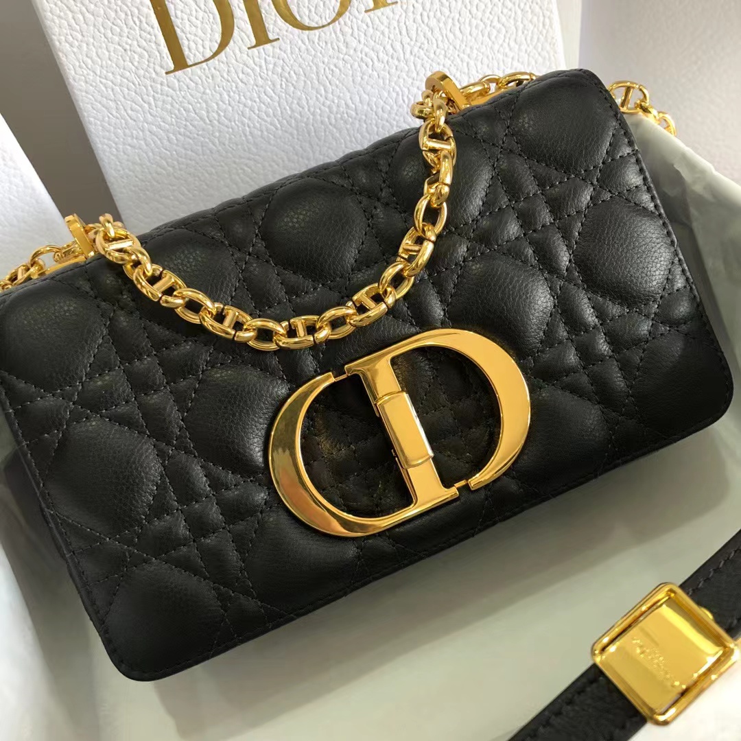 Replica Dior Large Caro Bag In Supple Cannage Calfskin M9243