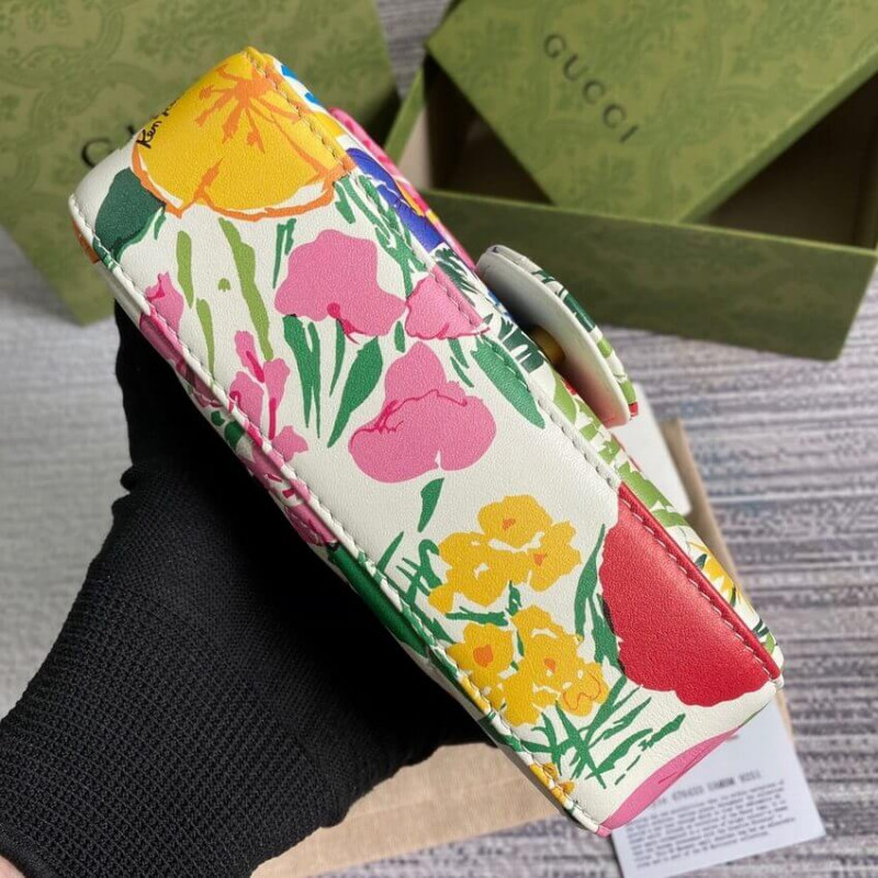 Replica Gucci Ken Scott Print Gg Marmont Super Mini Bag 476433