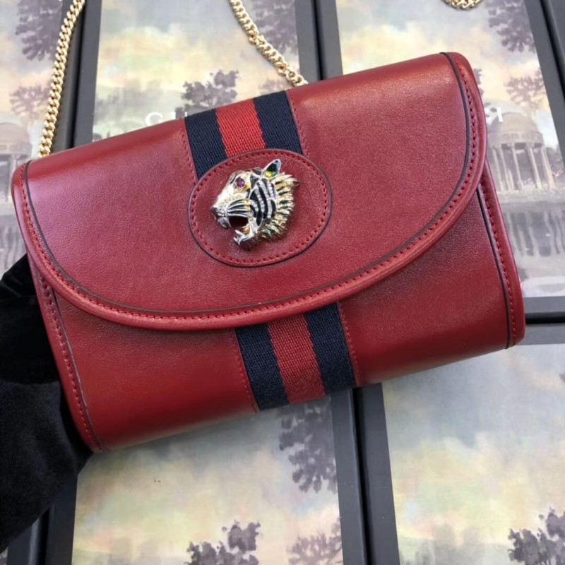 Replica Gucci Smooth Leather Rajah Mini Bag 573797