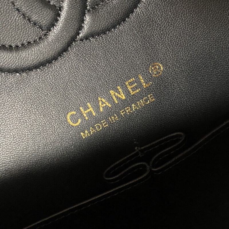 Replica Chanel Classic Flap Bag In Black Tweed 1112