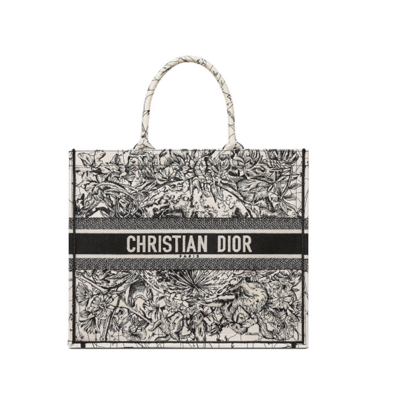 Replica Dior Small Book Tote In Latte Multicolor Zodiac Embroidery M1296