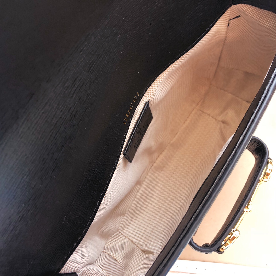 Replica Gucci Horsebit 1955 Mini Bag Brown/Black/White