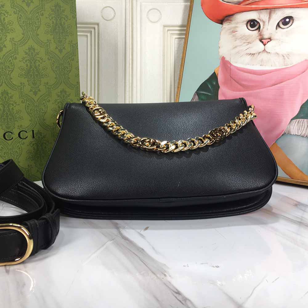 Replica Gucci Blondie Shoulder Bag Black/White