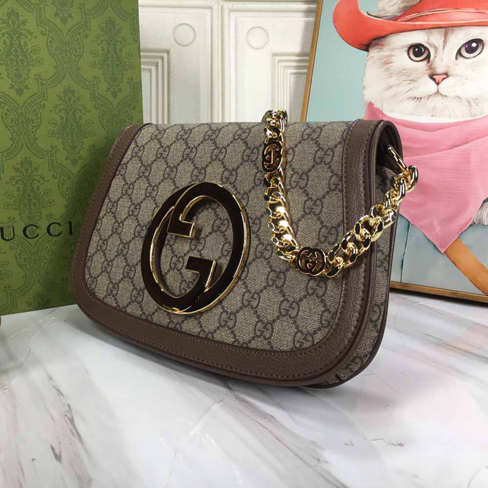 Replica Gucci Blondie Shoulder Bag Brown/Red