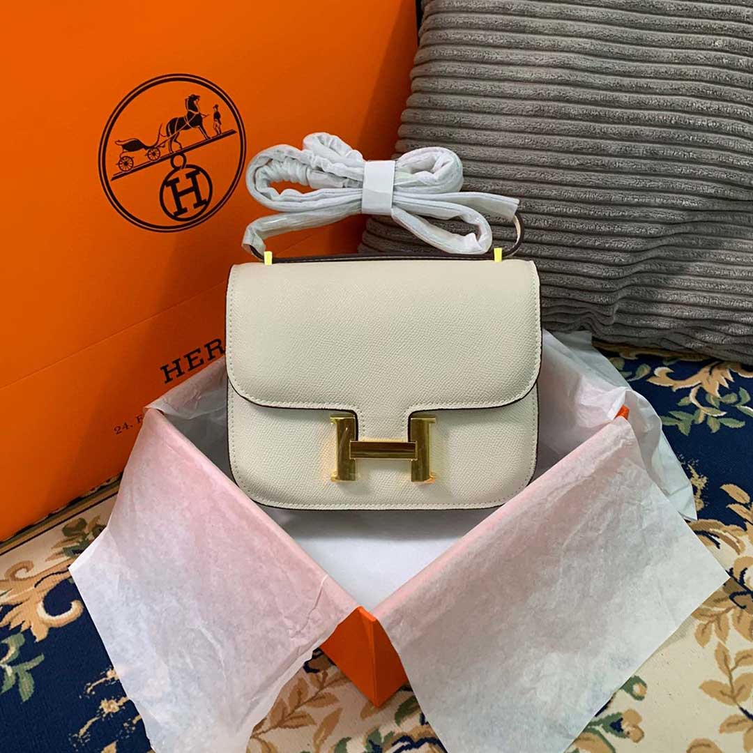 Replica Hermes Aaa-Constance Handbag 24Cm 19Cm Black/White/Pink