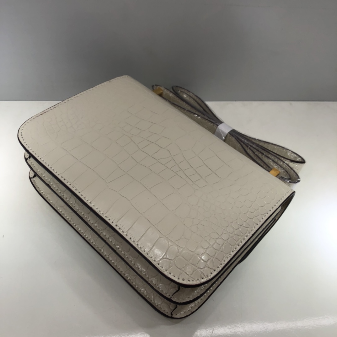 Replica Hermes Constance Crocodile Leather Pattern Cross Body Bag