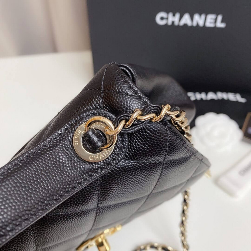 Replica Chanel Quilted Caviar Leather Small Business Affinity Bag A93749