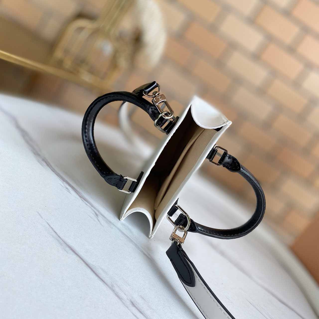 Replica Louis Vuitton Petit Sac Plat M69441 Black/White/Pink