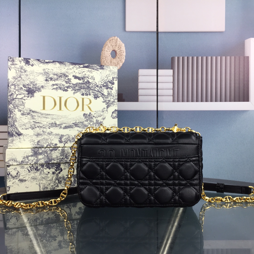 Replica Dior Small Dr Caro Bag Black/Beige