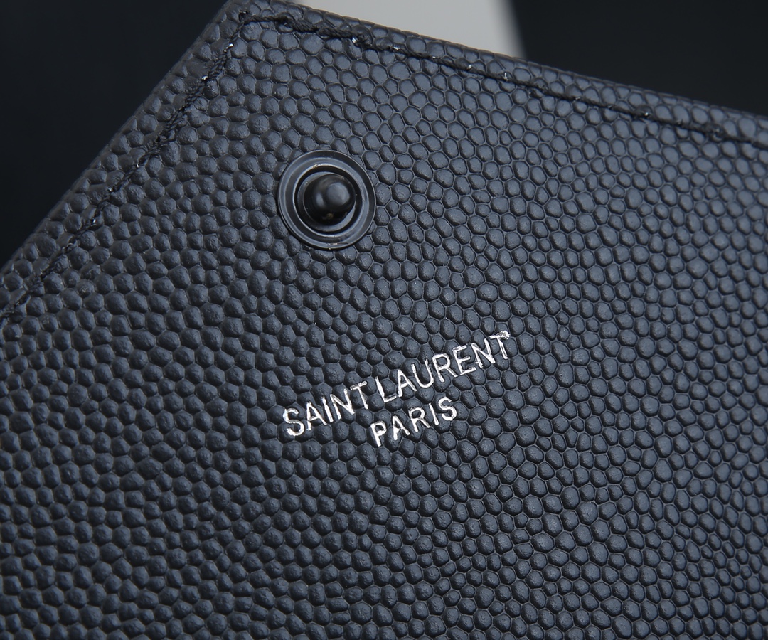 Replica Ysl Envelope Chain Wallet In Grain De Poudre Embossed Leather 1888