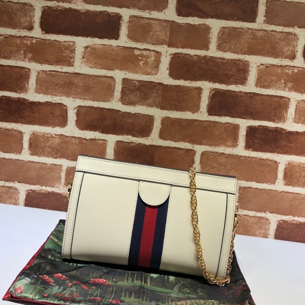 Replica Gucci Ophidia Small Shoulder Bag Black/White