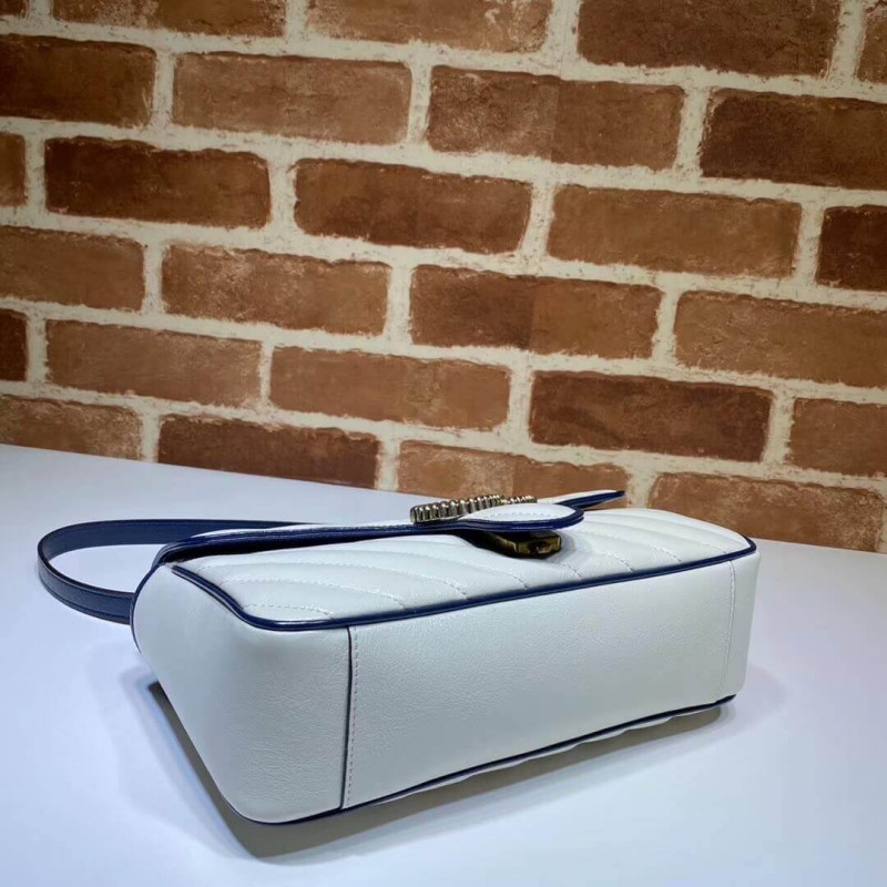 Replica Gucci Gg Marmont Small Shoulder Bag 443497 White