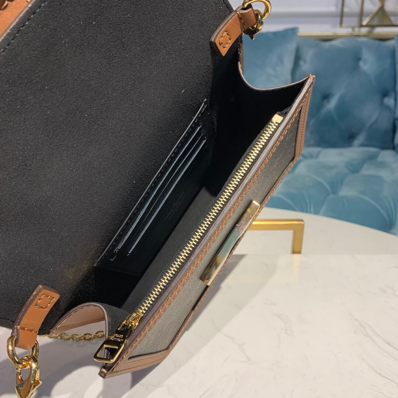 Replica Louis Vuitton Monogram Canvas Dauphine Chain Wallet M68746