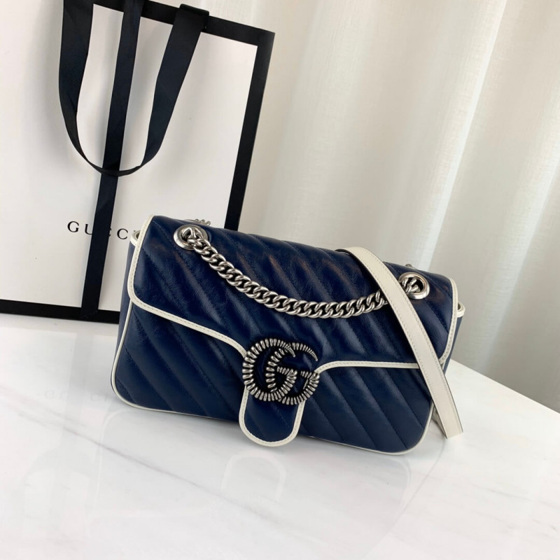 Replica Gucci Gg Marmont Small Shoulder Bag 443497 Blue