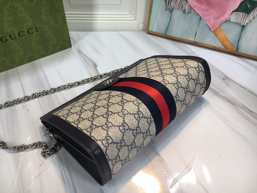 Replica Gucci Ophidia Small Shoulder Bag Beige/Black