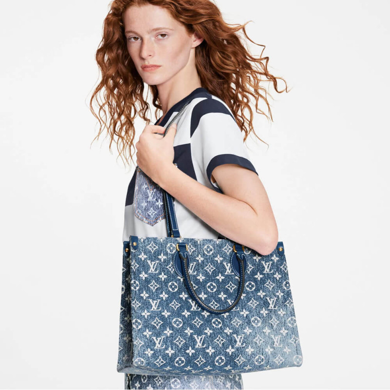 Replica Louis Vuitton Monogram Jacquard Denim Onthego Gm M59608