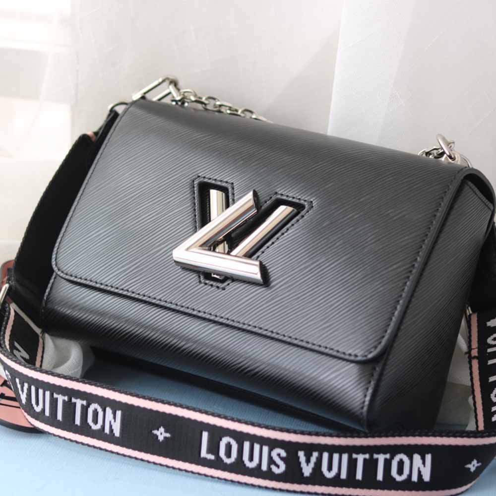 Replica Louis Vuitton Twist Mm M56628 Black/White/Pink