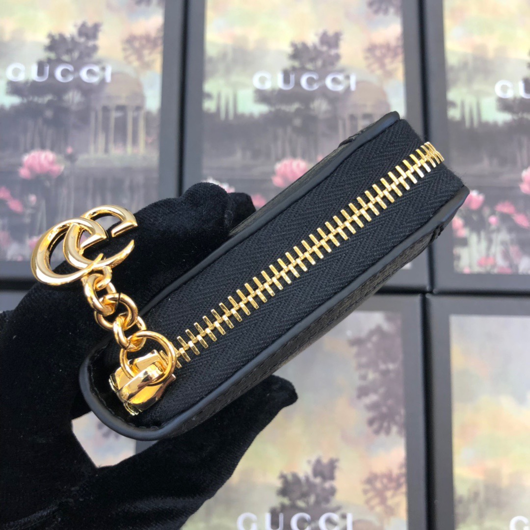Replica Gucci Ophidia Zip Around Wallet Black/White