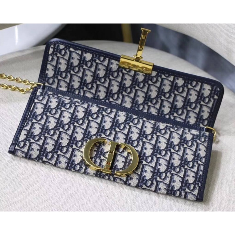 Replica Christian Dior 30 Montaigne Jacquard Canvas Clutch Bag M9206