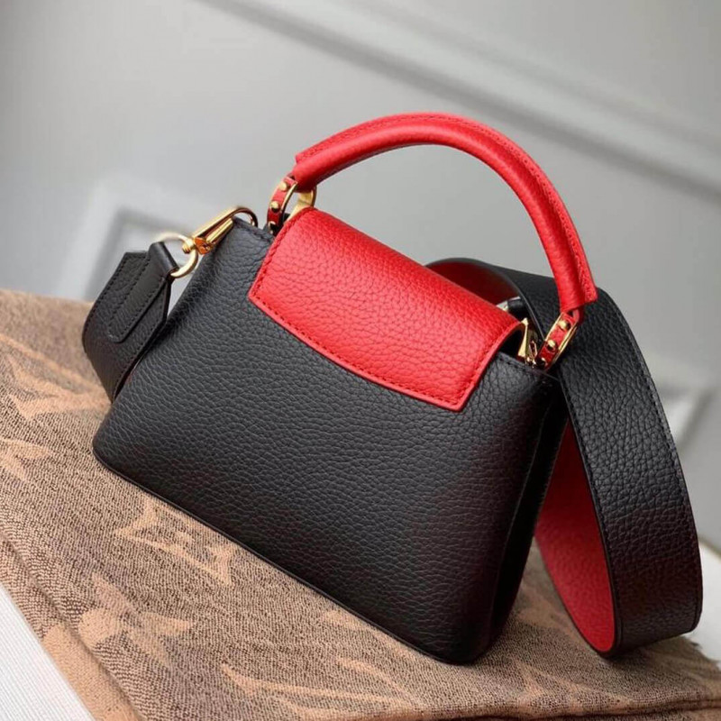 Replica Louis Vuitton Capucines Mini M56071 Black/Red