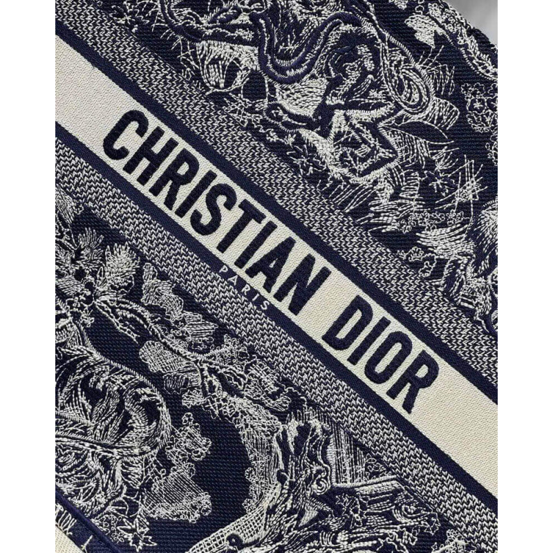 Replica Dior Book Tote Blue Toile De Jouy Reverse Embroidery M1286