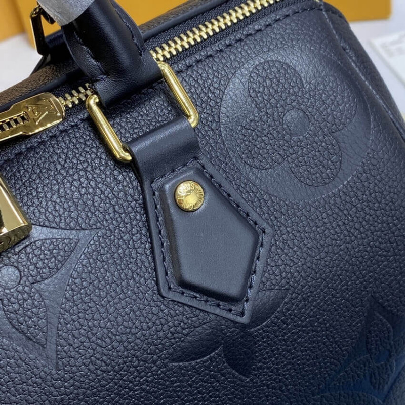 Replica Louis Vuitton Monogram Empreinte Speedy Bandouliere 25 Black