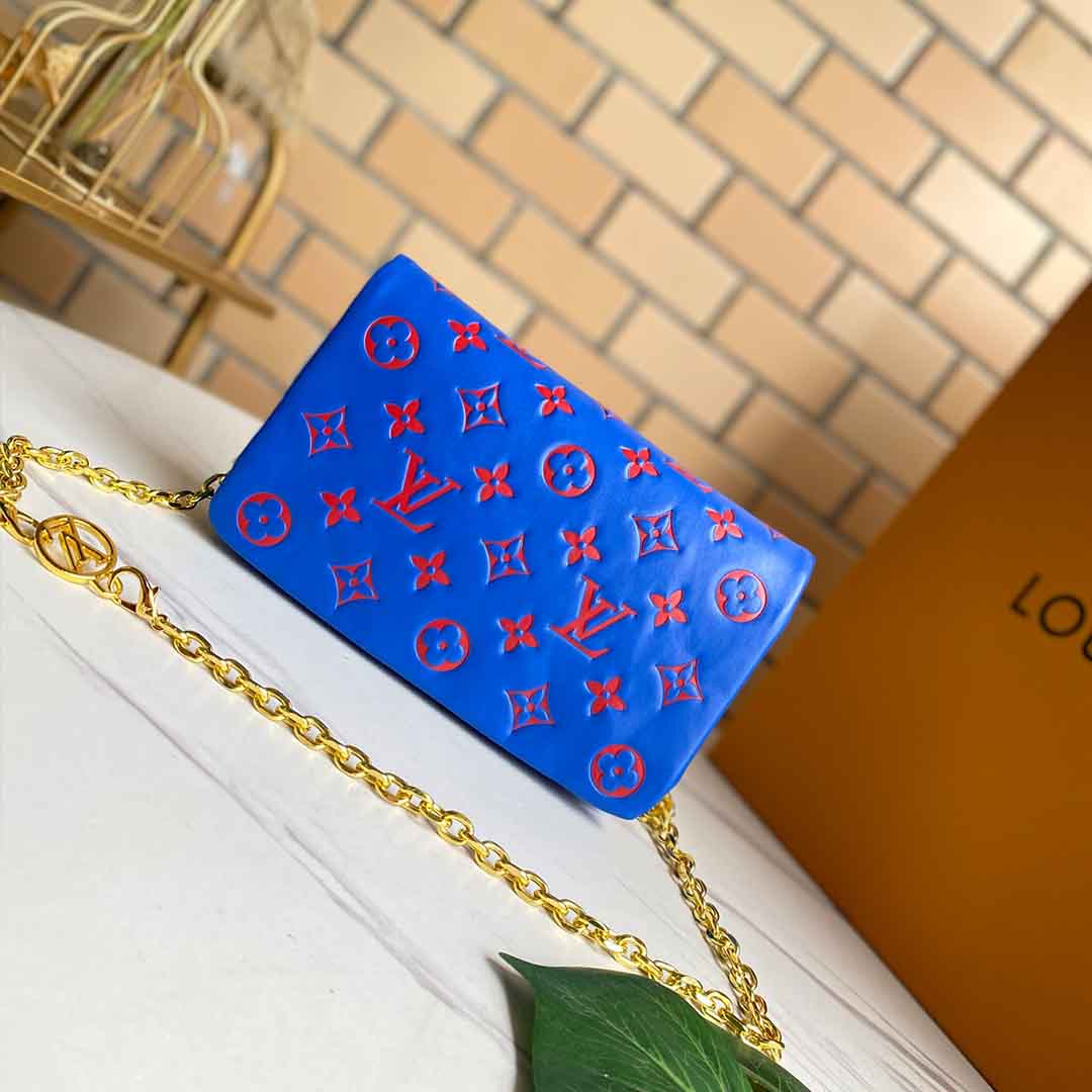 Replica Louis Vuitton Pochette Coussin M80742 Black/Blue/Rose