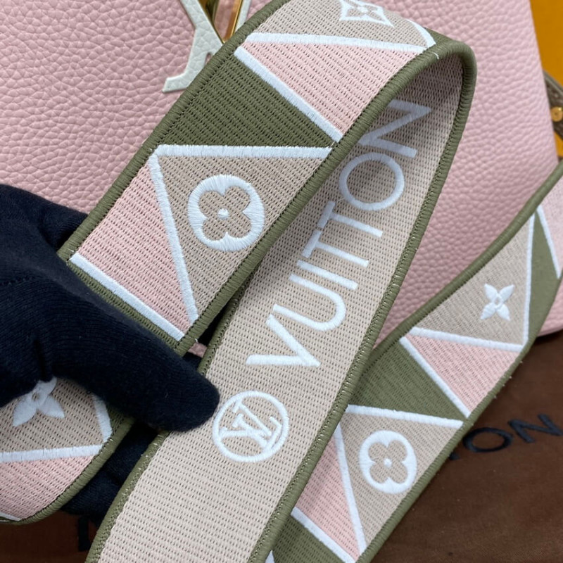 Replica Louis Vuitton Capucines Mm M59020 Rose/Beige