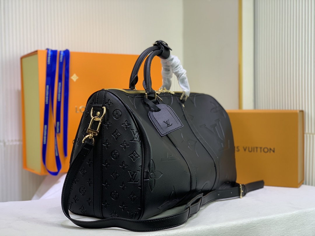 Replica Louis Vuitton Empreinte Leather Keepall Bandouliere 45