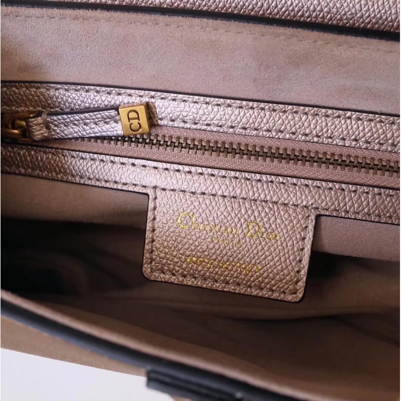 Replica Christian Dior Grained Calfskin Saddle Bag M0446