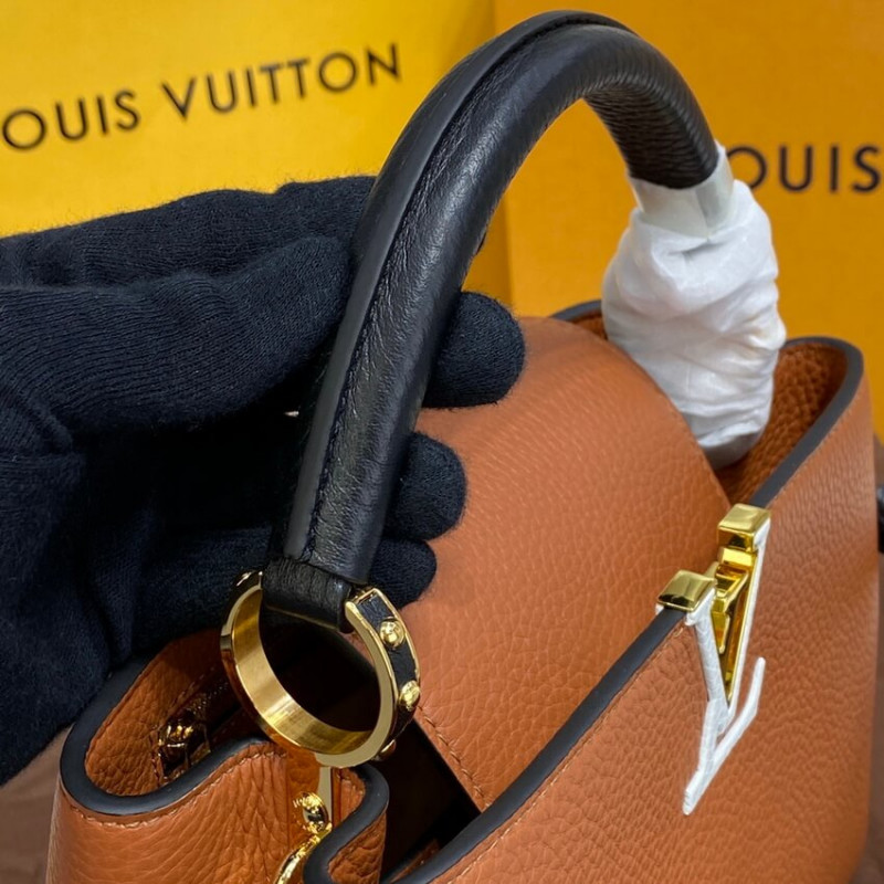 Replica Louis Vuitton Capucines Bb M59266 Gold/Noir